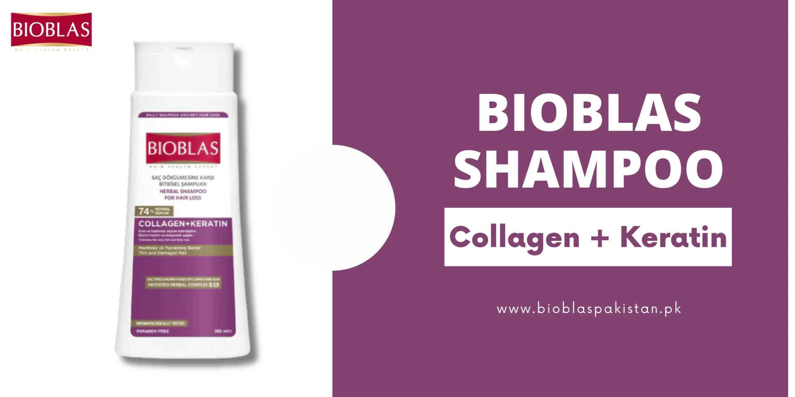 Best Shampoo for Hair Fall in Pakistan Bioblas Collagen + Keratin